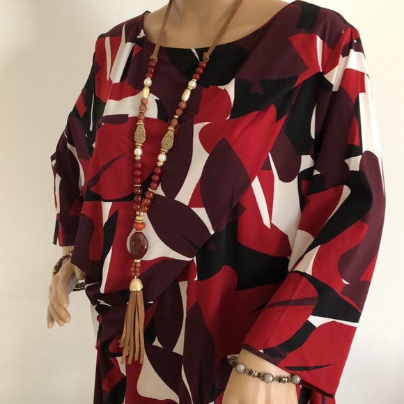 FAIR LADY SZ 16P At Ease Outfit.Straight Shift Style round neckline panel front - Picture 4 of 8